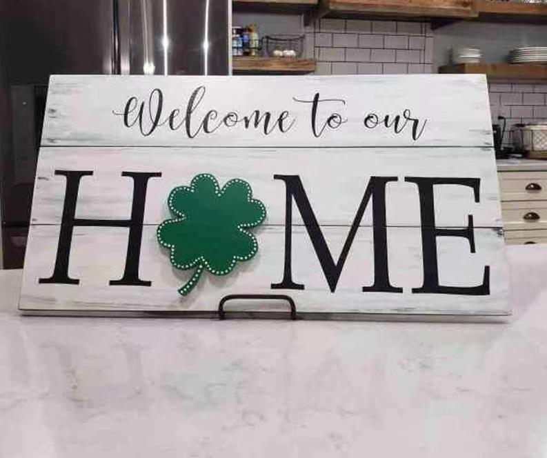 Wooden Christmas Welcome Sign