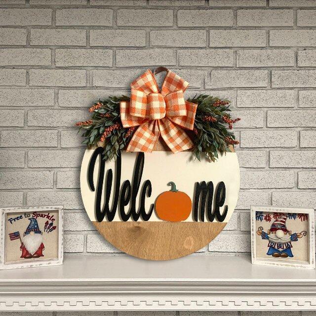 Autumn Pumpkin Door Décor