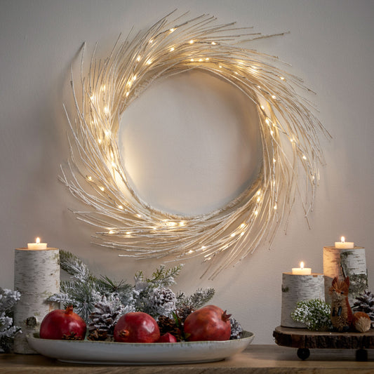 24-Inch LED Paper Wreath