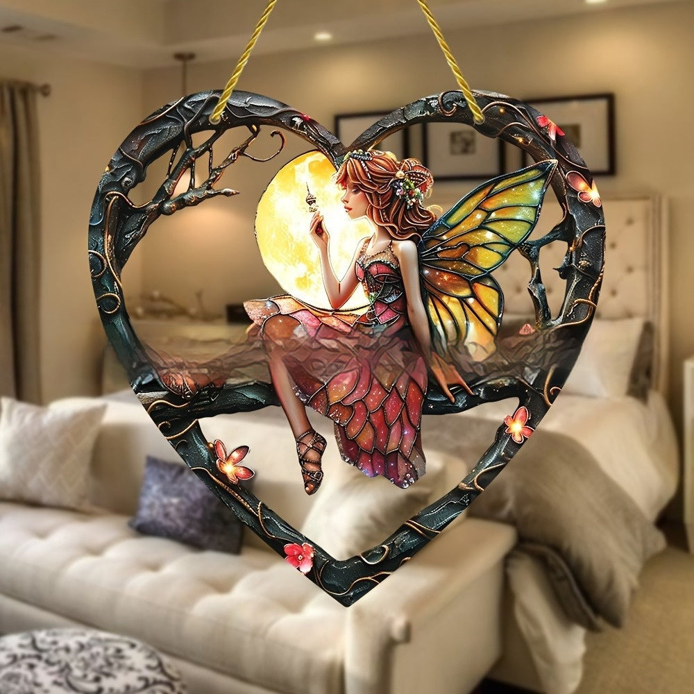 Acrylic Heart Wall Hanging — Stained-Glass Effect