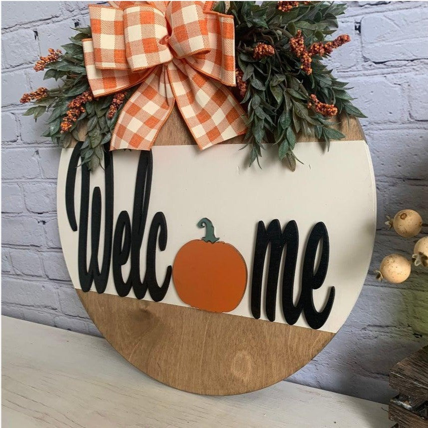 Autumn Pumpkin Door Décor