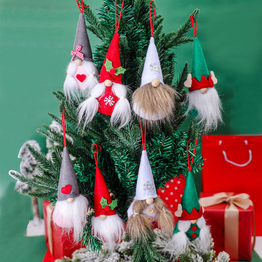 Christmas Gnome Hanging Ornaments — Set of 2