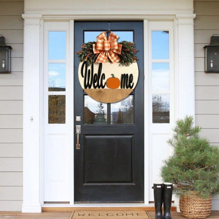 Autumn Pumpkin Door Décor