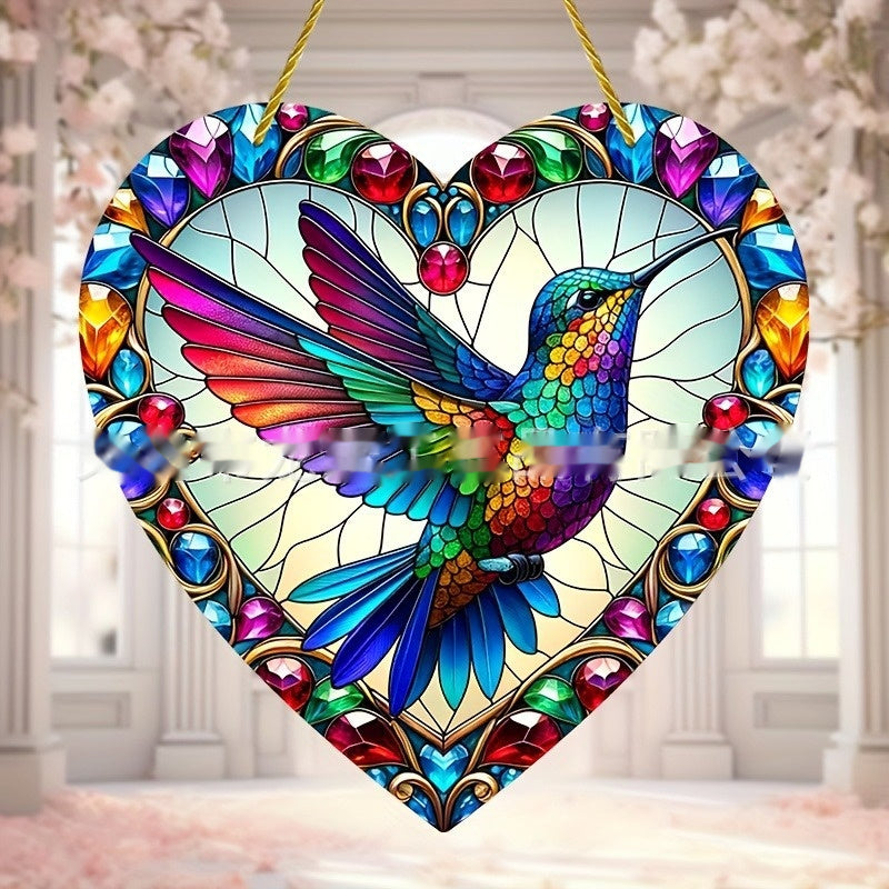 Acrylic Heart Wall Hanging — Stained-Glass Effect