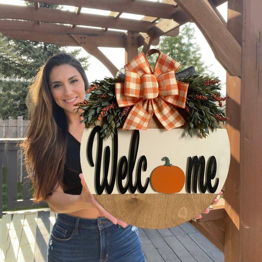 Autumn Pumpkin Door Décor