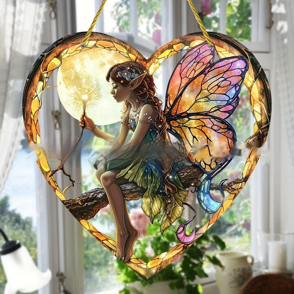 Acrylic Heart Wall Hanging — Stained-Glass Effect