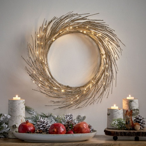 24-Inch LED Paper Wreath
