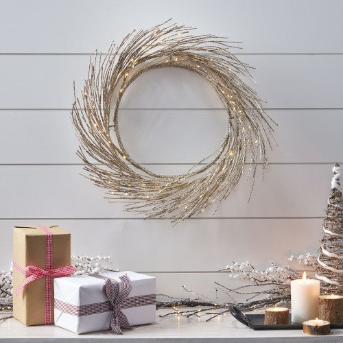 24-Inch LED Paper Wreath