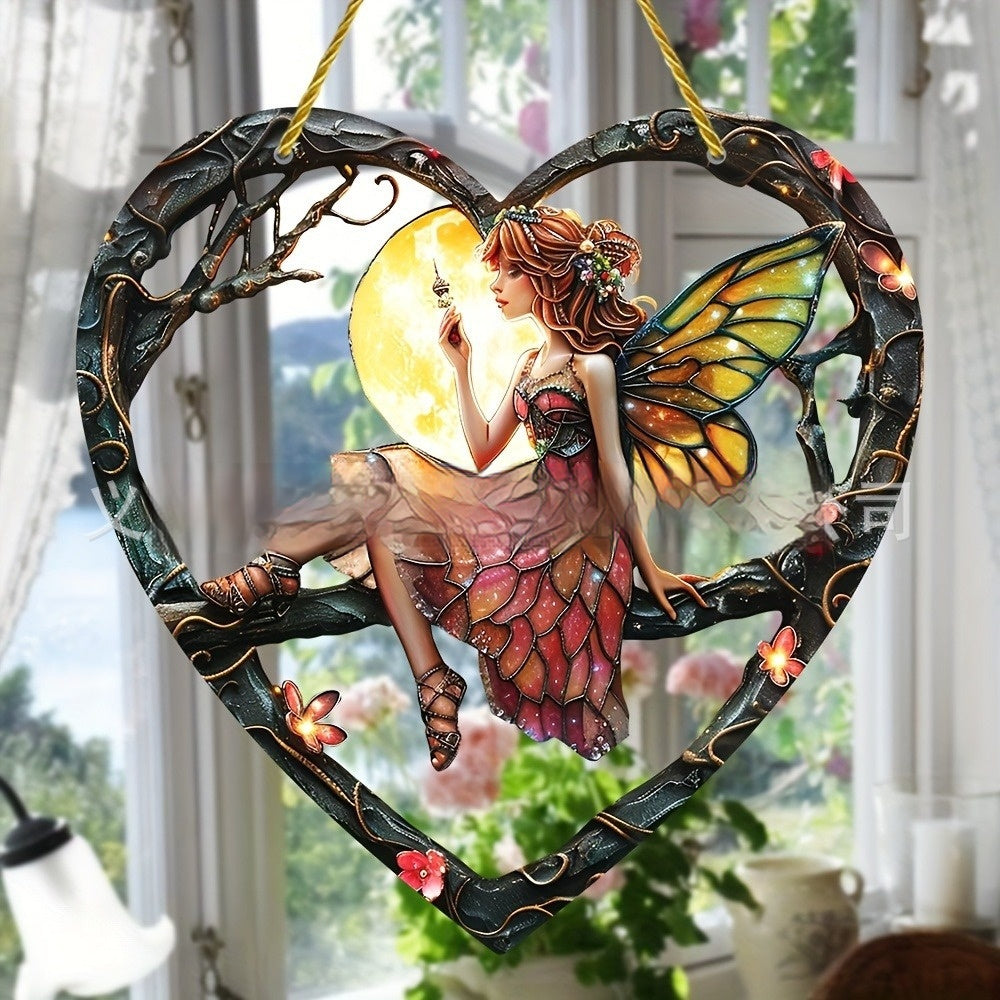 Acrylic Heart Wall Hanging — Stained-Glass Effect